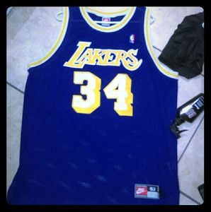 1998-99 Shaquille O'neal #34 lakers purple size 52